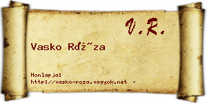 Vasko Róza névjegykártya